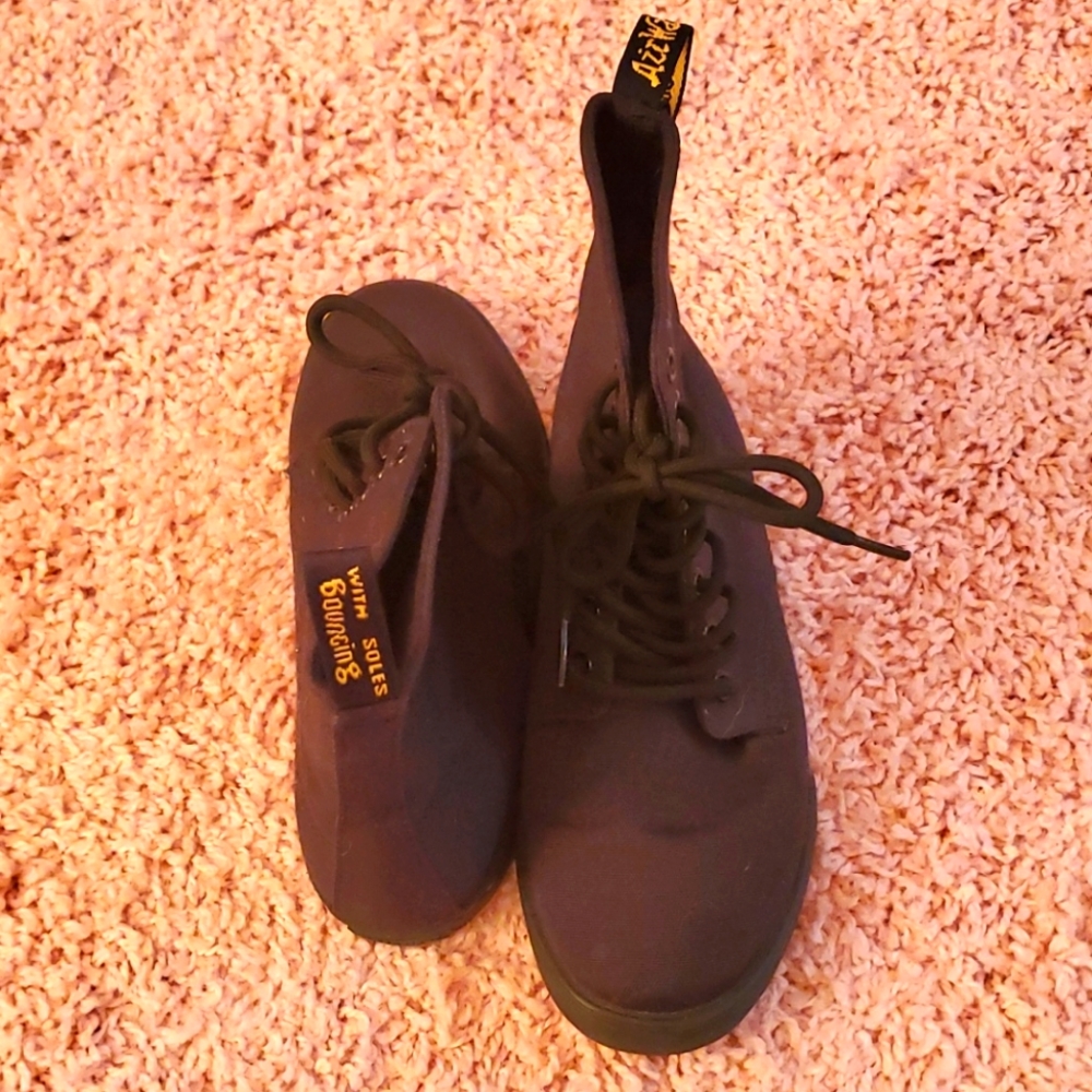 Black Cloth Dr Marten boots